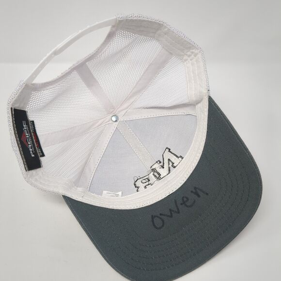 NB Snapback Mesh Back Trucker Hat Gray Youth One Size Pacific Headwear - Picture 6 of 9